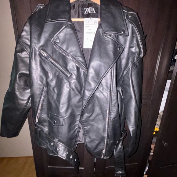 Never Worn Oversized Zara Motorcycle Jacket - Picture 3 of 3
